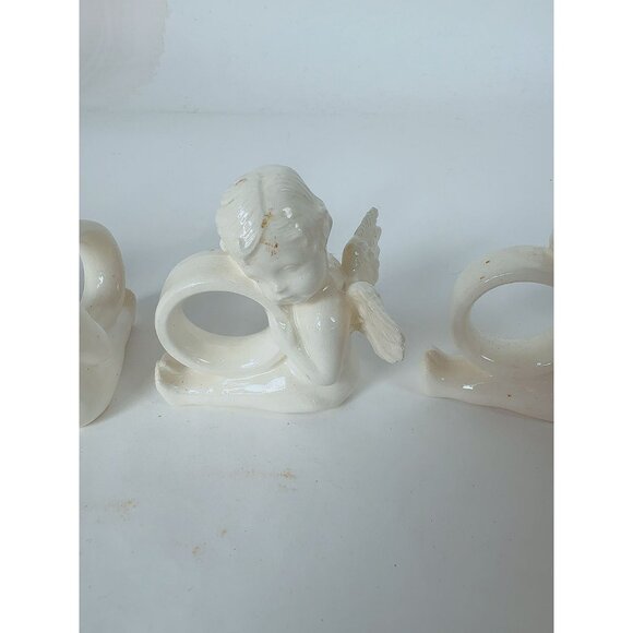 Vintage Holiday Ceramic & Glass Ornament Set With Angels Santa Star & Gift Desig - Picture 7 of 16